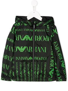 Emporio Armani Kids куртка с капюшоном и логотипом