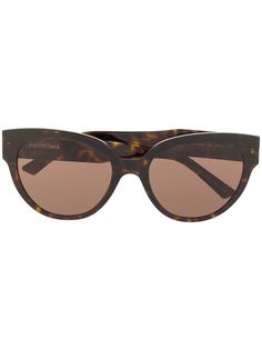 Balenciaga Eyewear затемненные солнцезащитные очки черепаховой расцветки