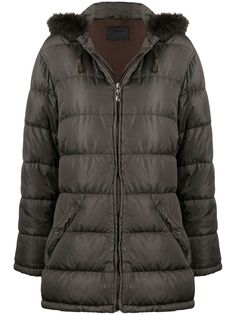 Prada Pre-Owned пуховик 1990-х годов с капюшоном