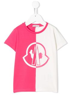 Moncler Kids футболка свободного кроя в стиле колор-блок