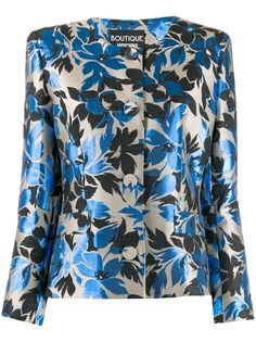 Moschino жаккардовый жакет с цветочным узором