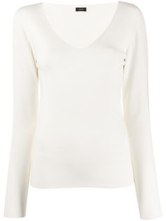 Joseph приталенный джемпер с длинными рукавами