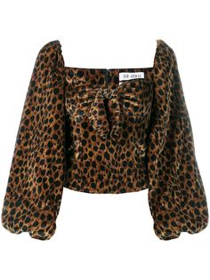 The Attico блузка с леопардовым принтом