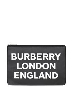Burberry клатч на молнии с логотипом