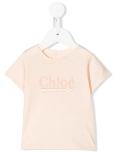 Chloé Kids футболка с круглым вырезом и логотипом