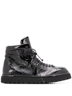 Marsèll лакированные ботильоны с жатым эффектом