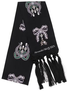Alexander McQueen платок с принтом Skull