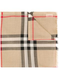 Burberry легкий шарф в клетку