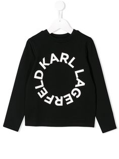 Karl Lagerfeld Kids свитер с круглым логотипом