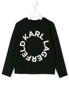 Karl Lagerfeld Kids свитер с круглым логотипом