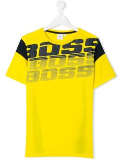 Boss Kids футболка с круглым вырезом и логотипом