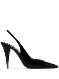 Saint Laurent лакированные туфли Kiki 100