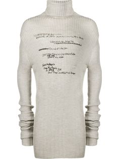 Ann Demeulemeester джемпер с высоким воротником и принтом