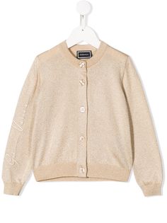 Young Versace кардиган с вышитым логотипом