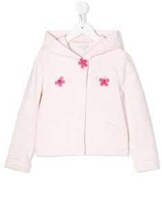 Little Marc Jacobs куртка с капюшоном и цветочной аппликацией