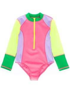 Stella McCartney Kids купальник в стиле колор-блок