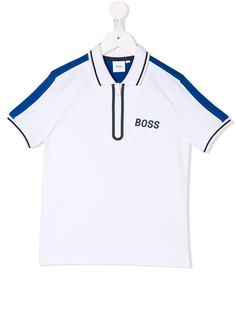 Boss Kids рубашка-поло на молнии