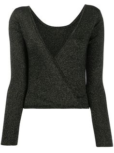 Forte Forte джемпер с эффектом металлик и запахом