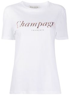 Être Cécile футболка Champagnet с надписью
