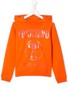 Moschino Kids толстовка с капюшоном и логотипом