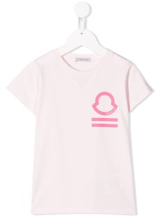 Moncler Kids футболка с круглым вырезом и логотипом