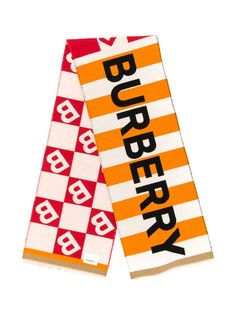 Burberry Kids шарф с узором и логотипом