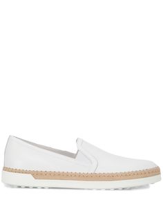 Tods слипоны с плетеной подошвой Tod’S