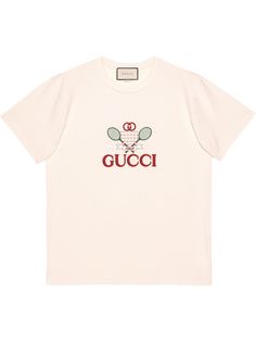 Gucci футболка оверсайз с вышивкой Gucci Tennis