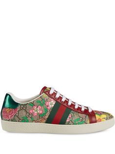Gucci кеды с принтом Flora