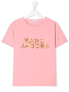 Little Marc Jacobs футболка с логотипом из бисера