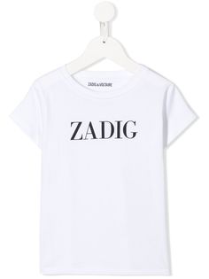Zadig & Voltaire Kids футболка с круглым вырезом и логотипом