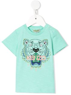 Kenzo Kids футболка с логотипом и принтом Tiger