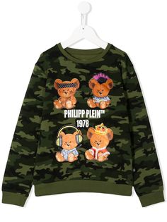 Philipp Plein Junior свитер с камуфляжным узором