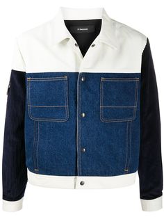GR-Uniforma джинсовая куртка с контрастной вставкой
