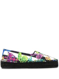 Versace Jeans Couture эспадрильи с закругленным носком и принтом Baroque