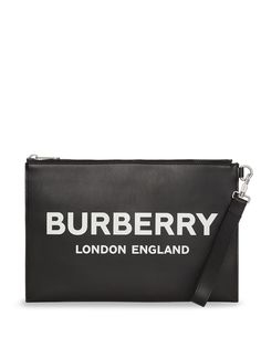 Burberry клатч на молнии с логотипом