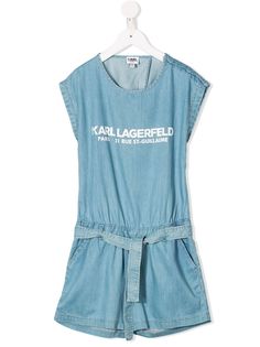 Karl Lagerfeld Kids комбинезон с логотипом и поясом