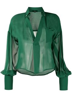 Jejia полупрозрачная блузка с открытым воротником
