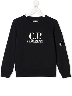 C.P. Company Kids толстовка с круглым вырезом и логотипом