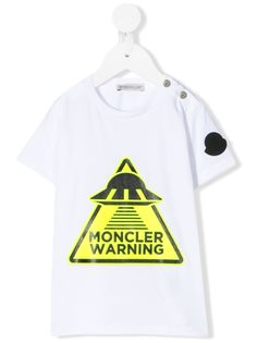 Moncler Kids футболка с круглым вырезом и принтом