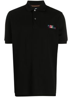 Paul Smith рубашка-поло с вышитым логотипом и эффектом градиента