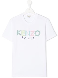 Kenzo Kids футболка с круглым вырезом и логотипом