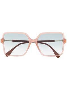 Fendi Eyewear массивные солнцезащитные очки с затемненными линзами