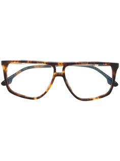 Victoria Beckham солнцезащитные очки-авиаторы черепаховой расцветки