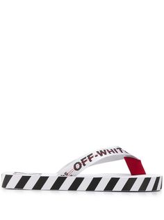 Off-White вьетнамки с графичным принтом