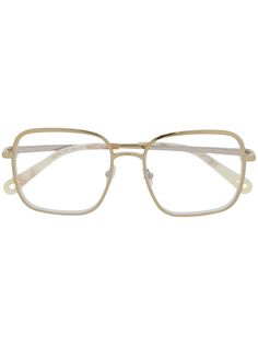Chloé Eyewear очки в мраморной квадратной оправе