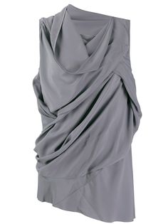 Rick Owens блузка асимметричного кроя с драпировкой