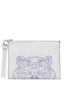 Kenzo клатч на молнии с вышивкой Tiger