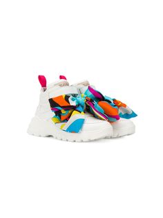 Emilio Pucci Junior высокие кроссовки с бантами