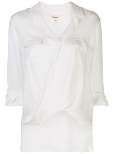 LAgence блузка с V-образным вырезом и драпировкой Lagence